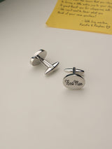 Silver Best Man Cufflinks - TOSSIDO