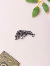 Silver Black Tiger Brooch - TOSSIDO