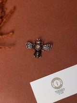 Silver & Brown Bee Brooch