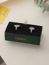 Silver Caduceus Cufflinks - TOSSIDO