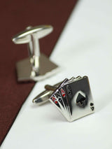 Silver Cards Cufflinks - TOSSIDO