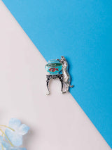 Silver Cat & Fishbowl Brooch - TOSSIDO