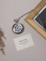 Silver Compass Rose Pocket Watch - TOSSIDO