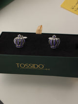 Silver Crown Cufflinks - TOSSIDO