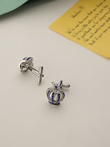 Silver Crown Cufflinks - TOSSIDO