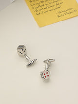 Silver Dice Cufflinks - TOSSIDO