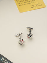 Silver Dice Cufflinks - TOSSIDO