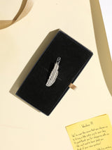 Silver Feather Tie bar - TOSSIDO