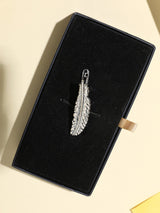 Silver Feather Tie bar - TOSSIDO