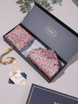 Silver Feather Woven Ascot & Pocket Square - TOSSIDO