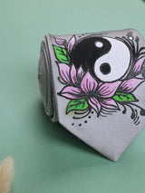 Silver Hand - Painted Woven Necktie - TOSSIDO
