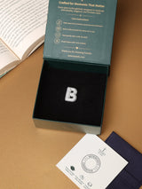 Silver Initial B Slider Pendant - TOSSIDO