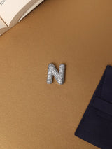Silver Initial N Slider Pendant - TOSSIDO