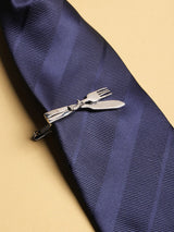 Silver Knife & Fork Tie bar - TOSSIDO