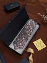 Silver Paisley Woven Necktie - TOSSIDO