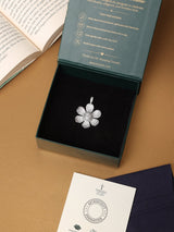 Silver Pave Blossom Pendant - TOSSIDO