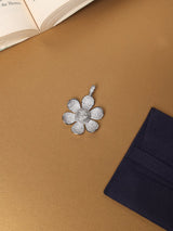 Silver Pave Blossom Pendant - TOSSIDO