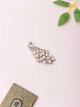 Silver Pearl Peacock Brooch - TOSSIDO