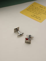 Silver Quoted Cufflinks - TOSSIDO