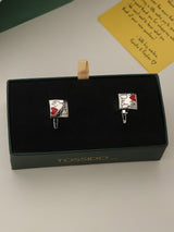 Silver Quoted Cufflinks - TOSSIDO