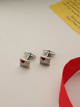 Silver Quoted Cufflinks - TOSSIDO
