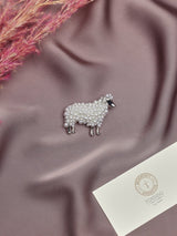 Silver Sheep Brooch - TOSSIDO