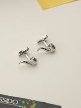 Silver Smoking Pipe Cufflinks - TOSSIDO