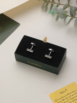 Silver Solid Cufflinks - TOSSIDO