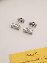 Silver Solid Cufflinks - TOSSIDO