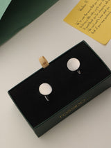 Silver Solid Cufflinks - TOSSIDO
