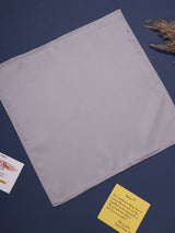 Silver Solid Pocket Square - TOSSIDO