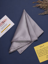 Silver Solid Pocket Square - TOSSIDO