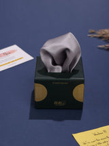 Silver Solid Pocket Square - TOSSIDO