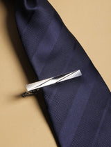 Silver Solid Tie bar - TOSSIDO