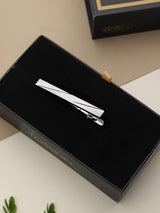 Silver Solid Tie bar - TOSSIDO