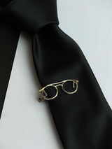 Silver Spectacles Tie Bar - TOSSIDO