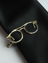 Silver Spectacles Tie Bar - TOSSIDO