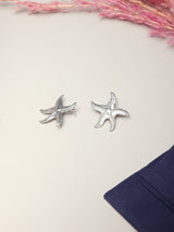 Silver Starfish Stud Earrings - TOSSIDO