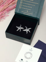 Silver Starfish Stud Earrings - TOSSIDO