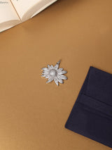 Silver Sunflower Pendant - TOSSIDO