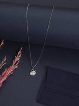 Silver Swan Pendant Necklace