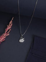 Silver Swan Pendant Necklace