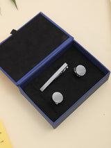 Silver Tie bar & Cufflink Set - TOSSIDO