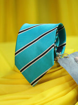 Sky Blue Stripe Necktie - TOSSIDO