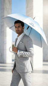 Sky Blue & White Merger Umbrella - TOSSIDO