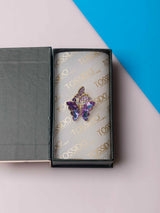 Small Purple Butterfly Brooch - TOSSIDO