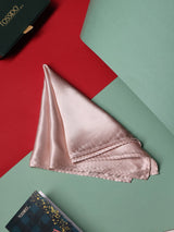 Soft Pink Solid Silk Pocket Square - TOSSIDO