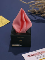 Solid Peach Pocket Square - TOSSIDO