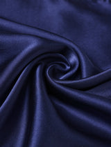 Space Blue Solid Silk Pocket Square - TOSSIDO