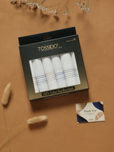 Standard White Utility Cotton Handkerchief Set - TOSSIDO